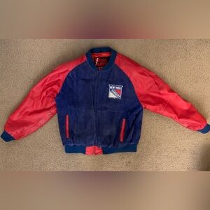 Pro Player Vintage 90s NHL Hockey New York Rangers Red & Blue Varsity Jacket